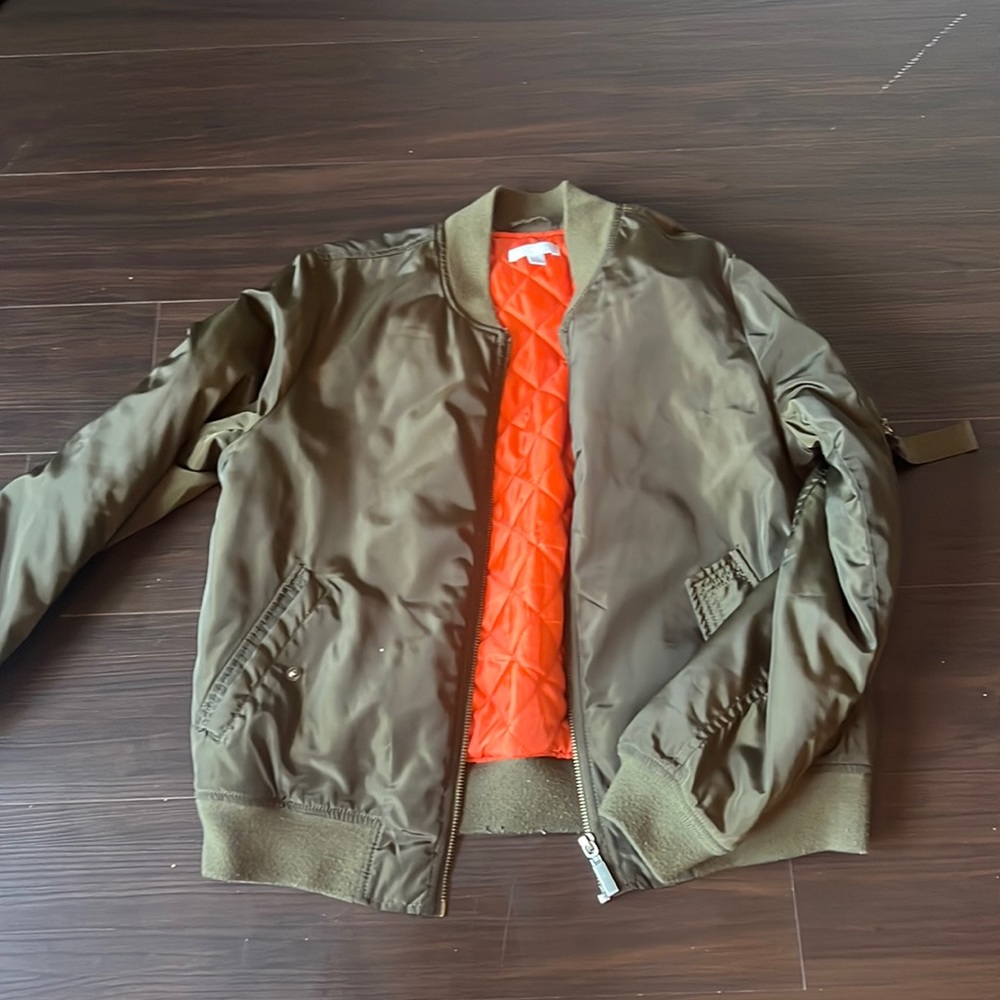 Olive green bomber jacket
